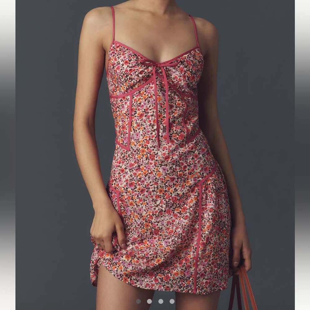 *By Anthropologie Paneled Mini Slip Dress